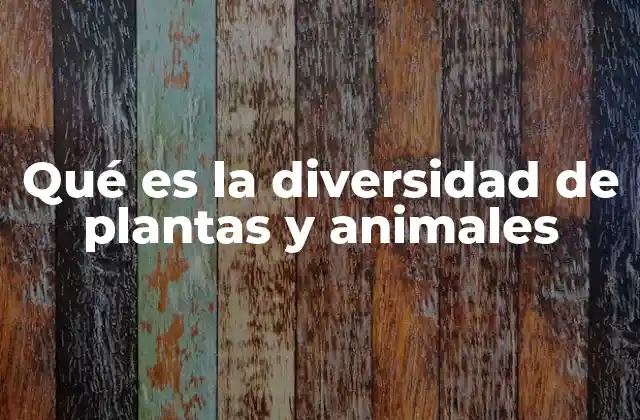 Qué es la Diversidad de Plantas y Animales