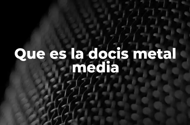 Que es la Docis Metal Media