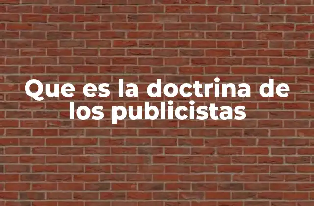 Que es la Doctrina de los Publicistas