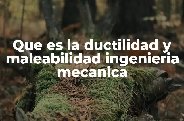 Que es la Ductilidad y Maleabilidad Ingenieria Mecanica