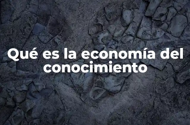 Qué es la Economía Del Conocimiento