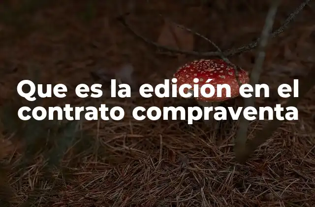 Que es la Edición en el Contrato Compraventa 2 La importancia de una edición legalmente válida en los contratos de compraventa