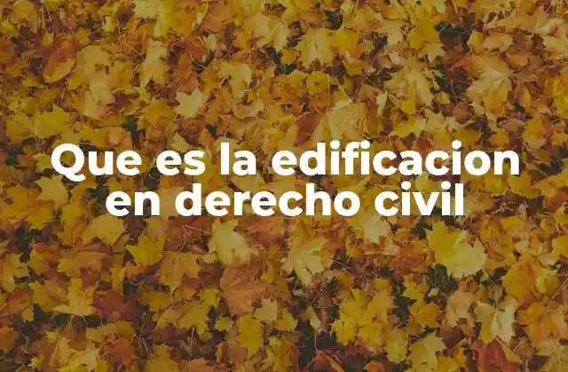 La importancia de la edificación en el derecho de bienes