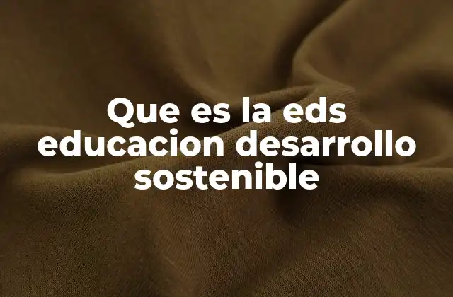 La importancia de la EDS en la formación integral de los estudiantes