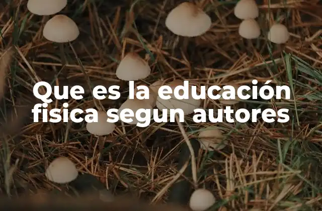 Que es la Educación Fisica Segun Autores