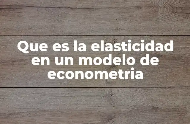 Que es la Elasticidad en un Modelo de Econometria 2 Cómo la elasticidad permite analizar relaciones económicas complejas