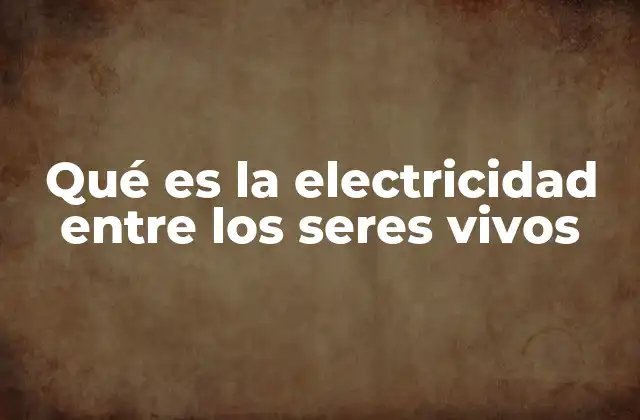 Cómo los seres vivos utilizan la electricidad