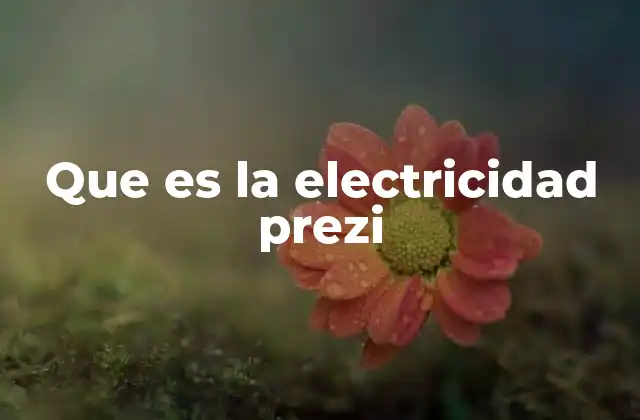 Que es la Electricidad Prezi