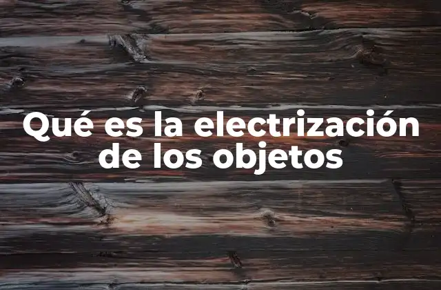 Qué es la Electrización de los Objetos