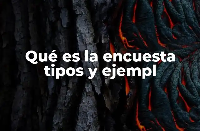 Qué es la Encuesta Tipos y Ejempl