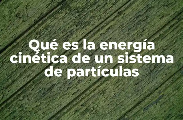Qué es la Energía Cinética de un Sistema de Partículas