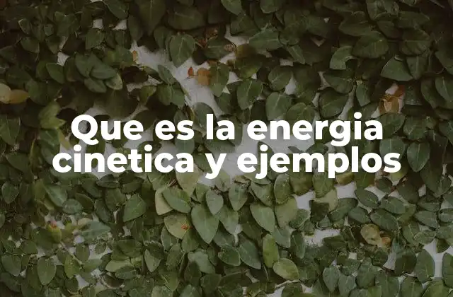 La energía del movimiento en la vida cotidiana