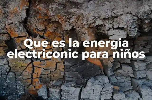 Que es la Energia Electriconic para Niños