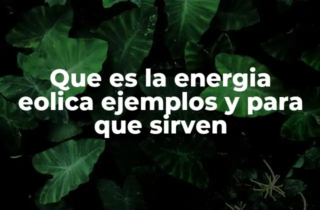 Que es la Energia Eolica Ejemplos y para que Sirven 2 Cómo funciona la energía eólica