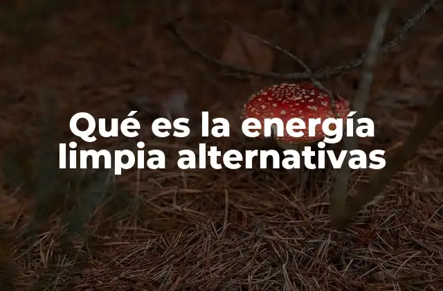 Qué es la Energía Limpia Alternativas