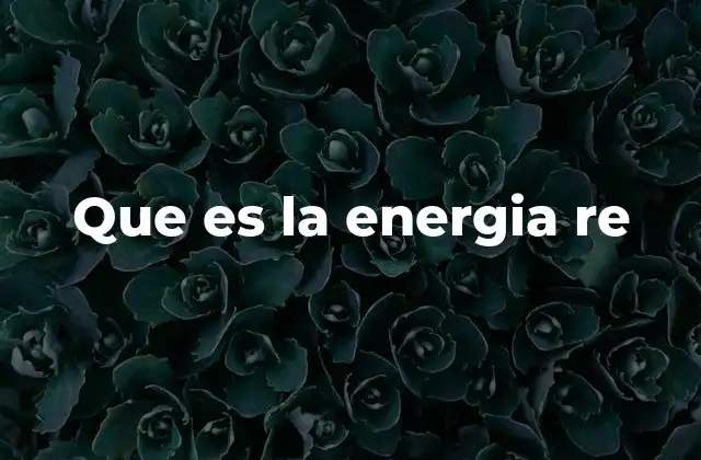 Que es la Energia Re