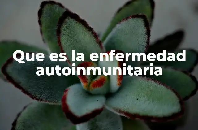Que es la Enfermedad Autoinmunitaria