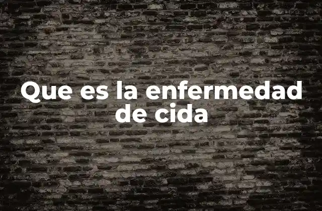 Que es la Enfermedad de Cida