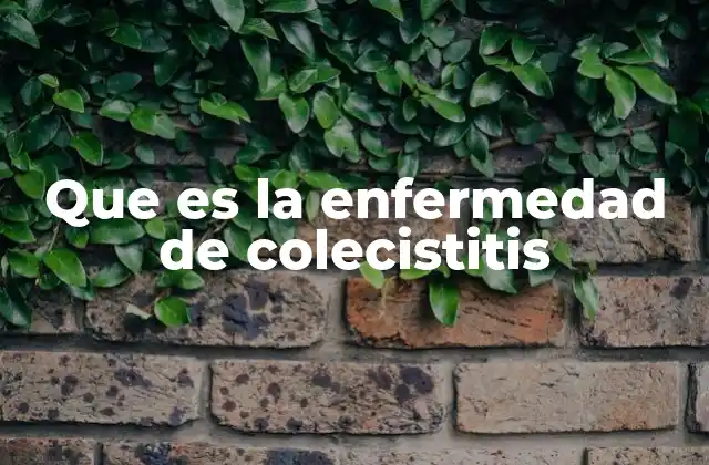 Que es la Enfermedad de Colecistitis