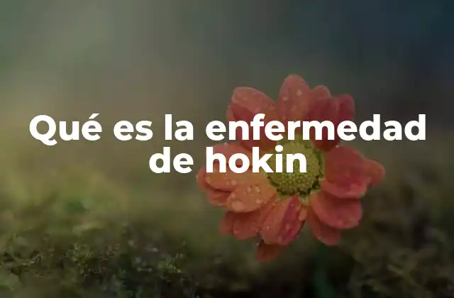Qué es la Enfermedad de Hokin