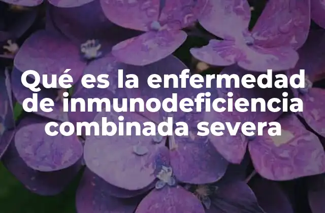 Causas y mecanismos de la inmunodeficiencia combinada severa
