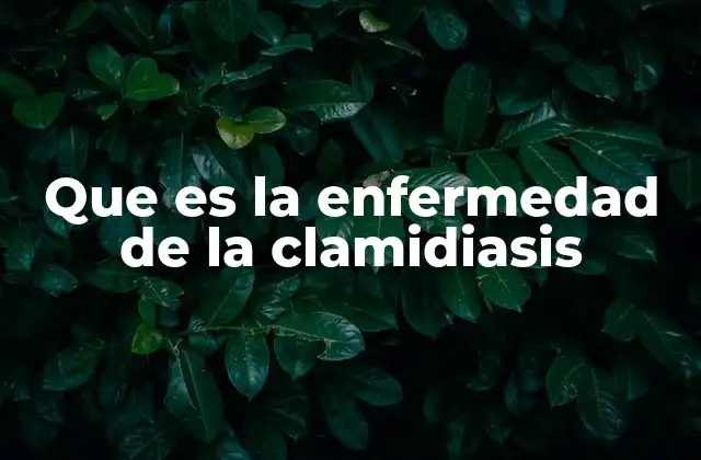 Que es la Enfermedad de la Clamidiasis