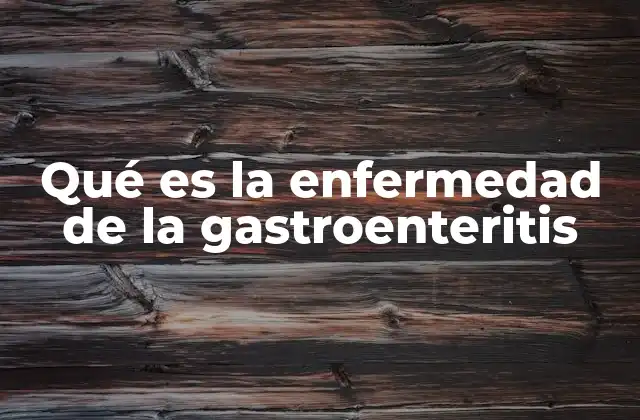 Causas principales de la gastroenteritis