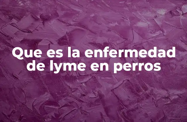 Que es la Enfermedad de Lyme en Perros