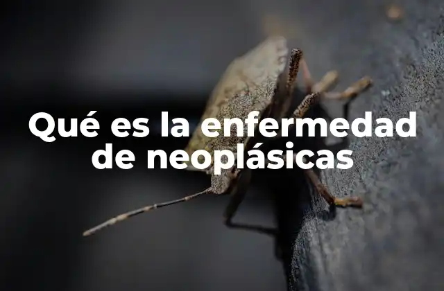 Qué es la Enfermedad de Neoplásicas