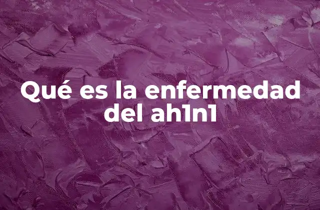Qué es la Enfermedad Del Ah1n1