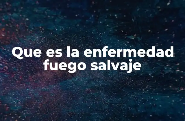 Que es la Enfermedad Fuego Salvaje