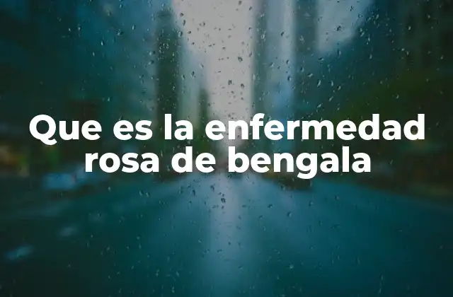 Que es la Enfermedad Rosa de Bengala