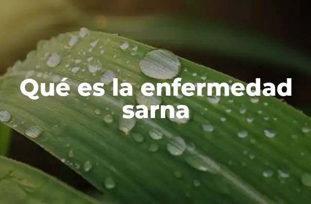 Qué es la Enfermedad Sarna