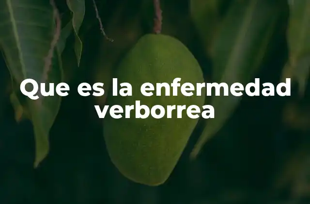 Que es la Enfermedad Verborrea