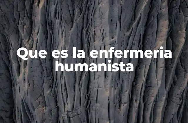 Que es la Enfermeria Humanista