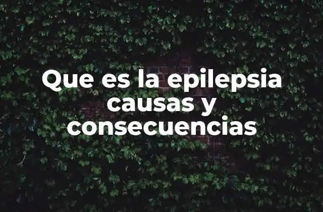 Que es la Epilepsia Causas y Consecuencias