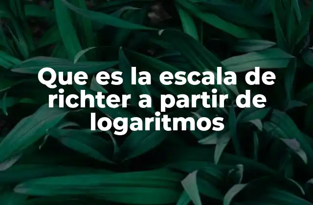 El papel de los logaritmos en la medición de los terremotos