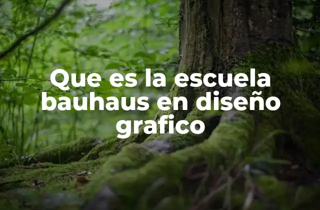 Que es la Escuela Bauhaus en Diseño Grafico