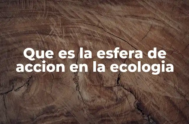 El entorno como espacio de influencia ecológica