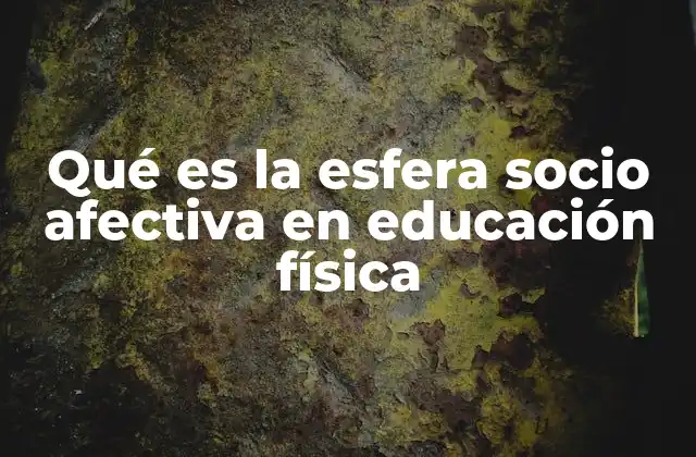 Qué es la Esfera Socio Afectiva en Educación Física 2 El impacto emocional de la educación física en el desarrollo del estudiante