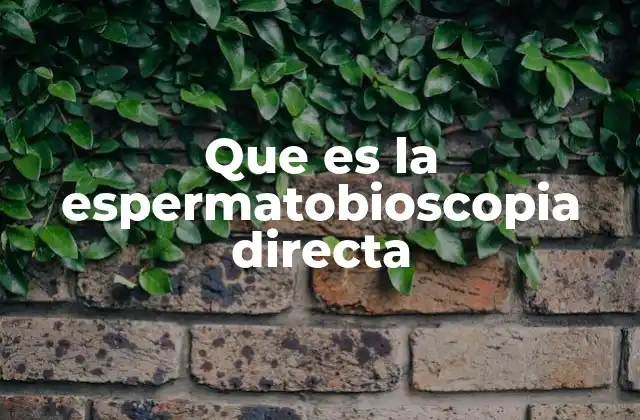 Que es la Espermatobioscopia Directa