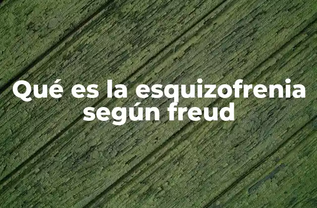 Qué es la Esquizofrenia según Freud