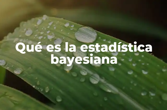 Qué es la Estadística Bayesiana