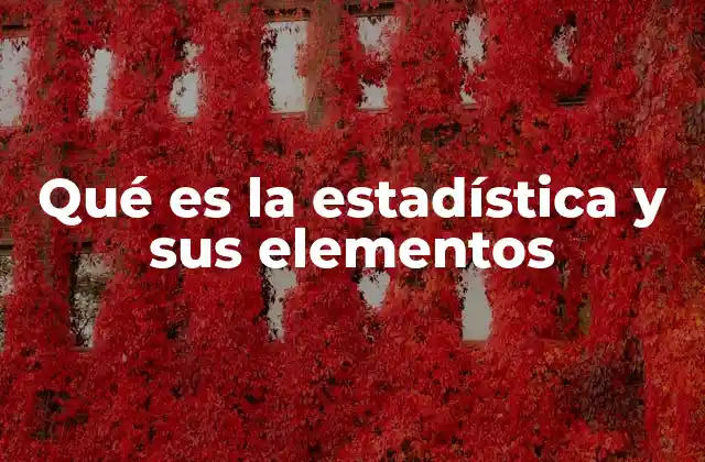 Qué es la Estadística y Sus Elementos 2 La base conceptual de la estadística sin mencionar directamente la palabra clave