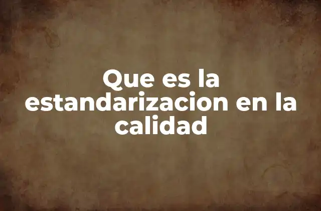 Que es la Estandarizacion en la Calidad 2 ¿Qué es la estandarización en la calidad? (continuación)