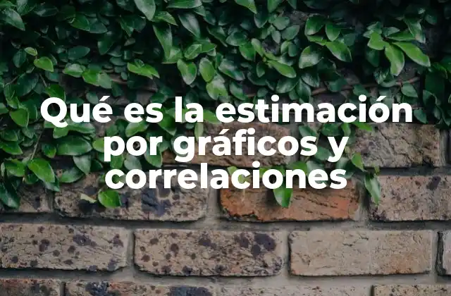 Qué es la Estimación por Gráficos y Correlaciones