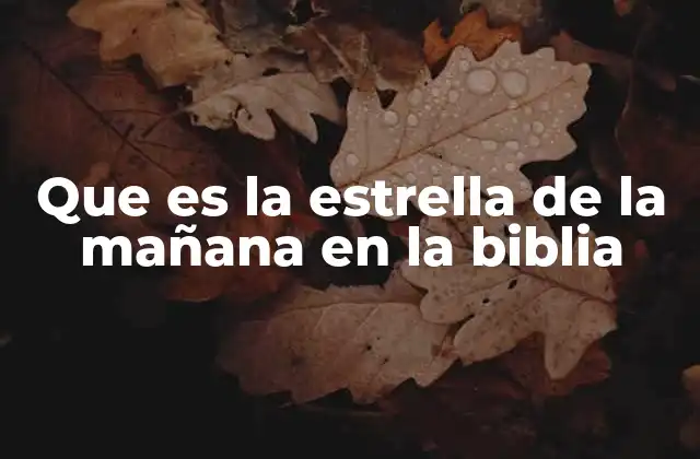Que es la Estrella de la Mañana en la Biblia 2 La simbología de la luz en la teología bíblica