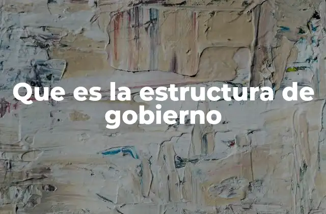 Que es la Estructura de Gobierno
