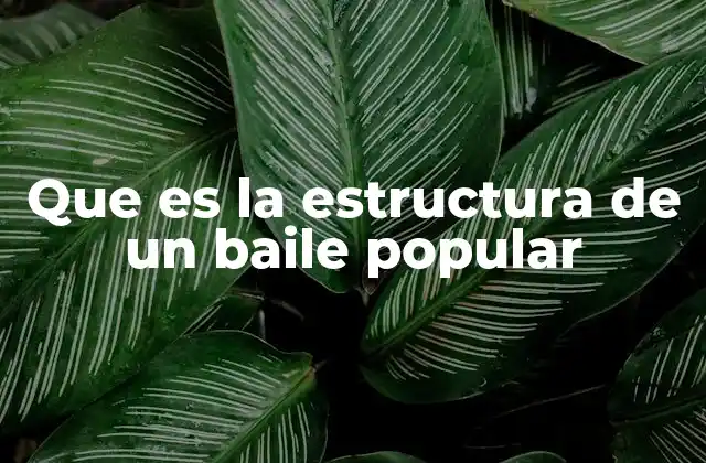 Que es la Estructura de un Baile Popular