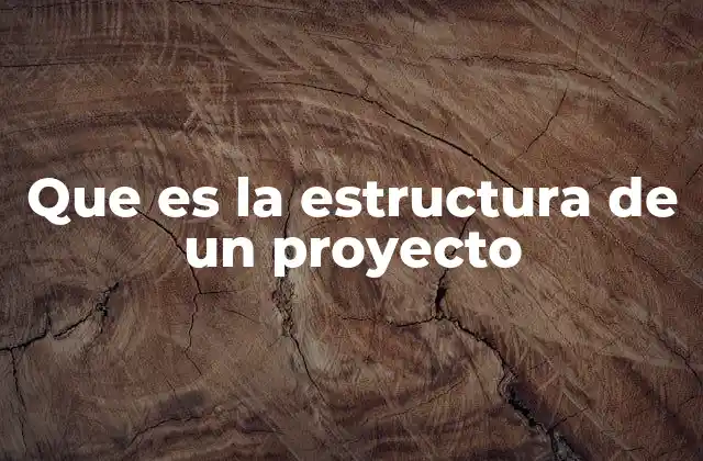 Que es la Estructura de un Proyecto